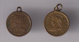 Tobacco issue, Wills, Boer War Medallions, two types, Queen Victoria 'God Save the Queen' (Capstan