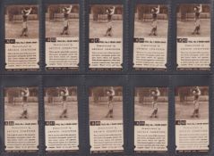 Cigarette cards, John Cotton Ltd, Golf Strokes series A/B (set 50 cards) (gd)