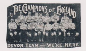 Cigarette card, Anonymous (H.C. Lloyd & Son,) Devon Footballers, type card 'The Champions of England