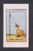 Cigarette card, J.M. Brown, Army Pictures, Cartoons etc, type card, 'Grub's Going Up' (gd/vg) (1)