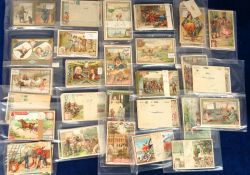 Trade cards, Liebig, a collection of mostly complete sets with references between S530 and S561,