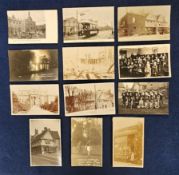 Postcards, Suffolk, an Ipswich collection of 12 cards, with RPs of shop front for L Lockwood