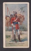 Cigarette card, India, Light of Asia, Indian Army Uniforms, 'M' size, type card, 'Trooper of the