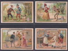 Trade cards, Liebig, 2 part sets, both French Language, S309 (F316) 4/6 (scuffing / toning on