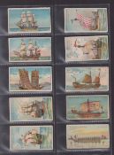 Cigarette cards, USA, ATC, Old & Ancient Ships 1st Series (set 25 cards) & 2nd Series (23/25,