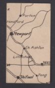 Cigarette card, Casket Tobacco & Cigarette Co, Road Maps, type card, Newport (gd) (1)