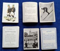 Cigarette cards, East Germany, VEB, 3 sets of 100 cards, Volkstrachten (Costumes), 7th Winter