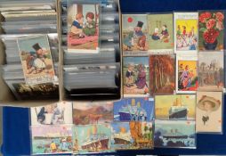 Postcards, a mixed age collection of cards inc. general UK and foreign topographical and subject