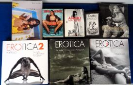 Glamour books, selection, three large volumes 'Erotica, The Nude in Contemporary Photography'