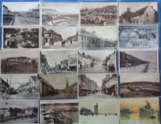 Postcards, Scotland, a selection of 20 cards to include Ochiltree, Troon, Cathcart, Wishaw,
