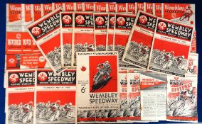 Speedway programmes, Wembley, a collection of approx. 65 programmes, 1935-1953, including 11 pre-war