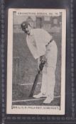 Cigarette card, Charlesworth & Austin, Cricketer Series, type card no. 19 Palairet Somerset (