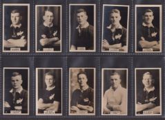 Cigarette cards, Wills (New Zealand), three sets, New Zealand Footballers, Motorcycles & Lighthouses