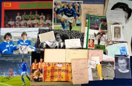 Football autographs, a mixed selection of approx. 250 signatures 1950's onwards in autograph albums,