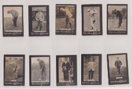 Cigarette cards, Ogden's Guinea Gold Golfers Base I (set 18 cards) including Tom Morris (some slight