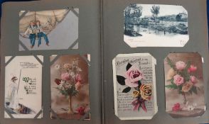 Postcards, a mixed subject and UK topographical collection of approx. 375 cards in vintage album,