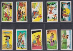 Trade cards, Bassett, Yogi's Gang (set 50 cards) (no 5 the scarcer number is heavily toned on the