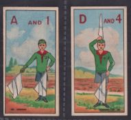 Trade cards, Clarnico, Wolf Cub Signalling, two cards 'A and 1' & 'D and 4' (gd/vg) (2)