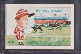 Trade cards, Clevedon Confectionery, Sporting Memories no.1 Charlie Smirke, Horse Racing, type