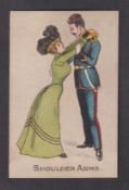 Cigarette card, Glass & Co, Naval & Military Phrases, type card, 'Shoulder Arms' (gd) (1)