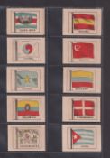 Cigarette cards, South America, La Mutua (Peru), Flags, approx. 60mm x 40mm, 49 different cards, (