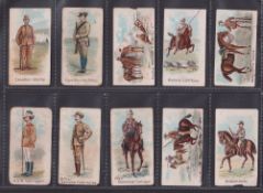 Cigarette cards, Goodbody's, Colonial Forces, ten cards, Canadian Infantry (Brown back), and nine