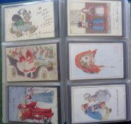 Postcards, a collection of approx. 102 subject cards in modern album, the majority greetings (mostly