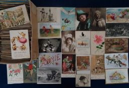 Postcards, Subjects, a wide selection of approx 670 cards to include comic (some Tom Brown), Novelty