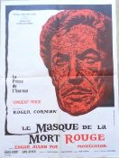 Movie Posters, 3 original vintage posters to comprise Le Masquede de la Mort Rouge (French