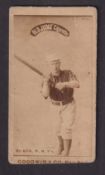 Cigarette card, USA, Goodwin's, Photographic card, Baseball Subject, John F. Roach, New York Giants,
