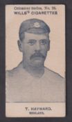 Cigarette card, Wills (Australia), Cricketers Series (Grey scroll back, No frame), type card, no