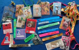 Entertainment, Rock and Pop Back Stage Passes, Lanyard Laces, Wristbands etc. A collection of 25+