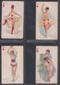 Cigarette cards USA, Moore & Calvi, Playing Cards Actresses 3rd Deck all with 35mm circle with Moore