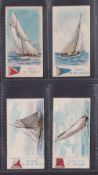 Cigarette cards, Hignett's, Yachts (White back), four cards, Ailsa Mr Walker, Ariel Mr McAusland,