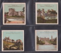 Cigarette cards, Salmon & Gluckstein, Castles Abbeys & Houses (Brown Back) (toning on the back for