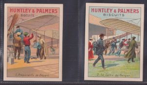 Trade cards, Huntley & Palmer Aviation Series (set 12 cards) backs in Blue, in French, headed '