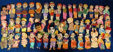 Tobacco silks, Turmac, Shaped Designs, People Like Figures, Faces etc, a collection of approx. 55