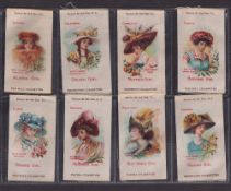 Tobacco silks, ATC, State Girl & Flowers, 'L' size, mixed Factory numbers & brands (set, 25