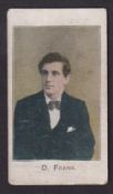 Cigarette card, Hook of Holland Cigarettes, Footballers, type card, D. Frank (slightly grubby &