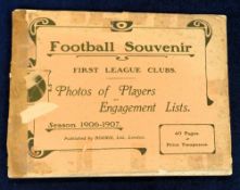 Football, Bovril Football Souvenir, 'First League Clubs', Season 1906-07, Teamgroup photos of