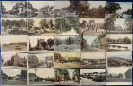 Postcards, Kent, a collection of 95+ cards of Kent, with RPs of The Terrace Naval Barracks