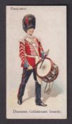 Cigarette card, Wills, Soldiers of the World (No Ld. On back), type card, England, Drummer.