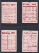Trade cards, Webcosa, small selection of items Football Bingo cards (7 different), Football Bingo