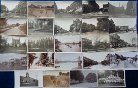 Postcards, an RP UK topographical selection of 20+ cards, with 10 Wimbledon inc. Hill Rd,