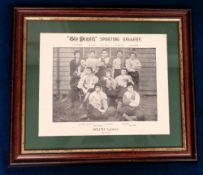 Football supplement, The Peoples Sporting Gallery, early ladies football, a framed & glazed
