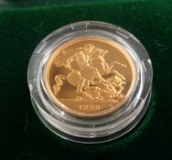 Coin, 1980 Proof Sovereign in original box with original Royal Mint paperwork (vg)