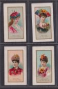 Cigarette cards, USA, Duke's, Fancy Dress & Ball Costumes, 'M' size, four cards, Isabelle Irving,