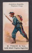 Cigarette card, Pezaro, Armies of the World (Cake Walk), type card, Argentine - Republic, Engineer