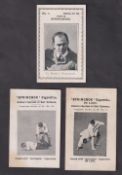 Cigarette cards, South Africa, three type cards, UTC (South Africa), 1912-13 Springboks, no 5. D.