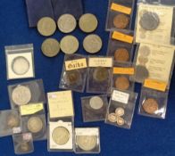 Coins, 8 British Coins to comprise Queen Victoria 1855 Gothic Florin, 1818 George III silver